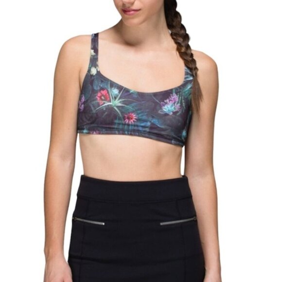 Lululemon Free To Be BraCurious Jungle Multi / Black size 4 - Picture 1 of 8